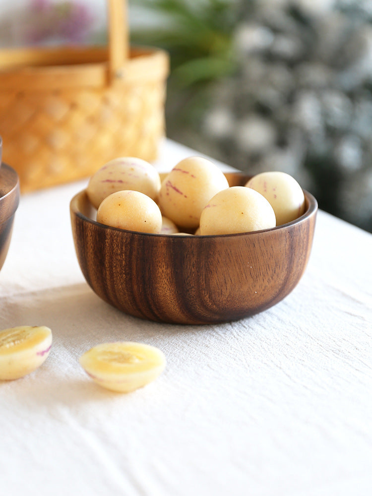 Natural Acacia Serving Bowl