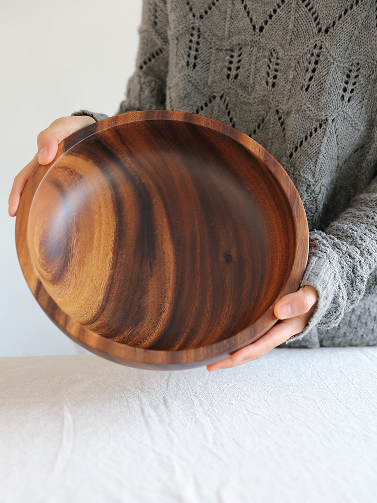 Natural Acacia Serving Bowl