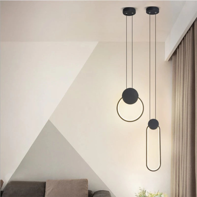 "Modern Nordic Round Ring Pendant Lights