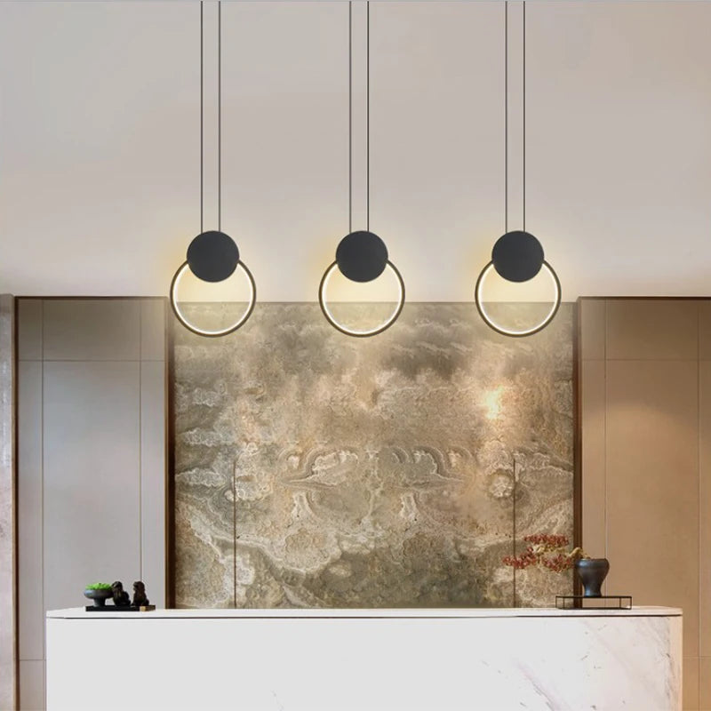 "Modern Nordic Round Ring Pendant Lights